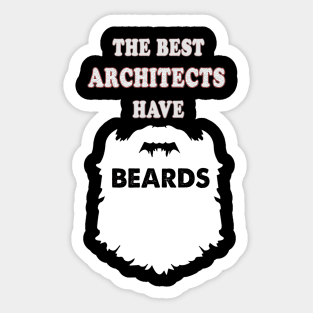 beards engineer bearded Architecture Sticker